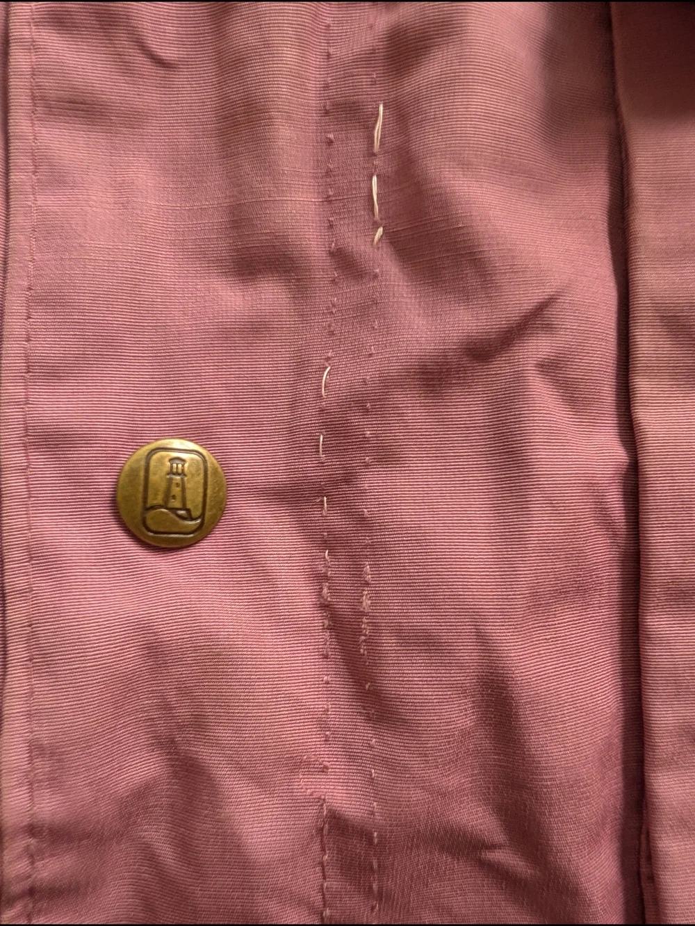 Vintage Lands' End Parka Mauve Pink Plaid Wool Lined Hooded Jacket M